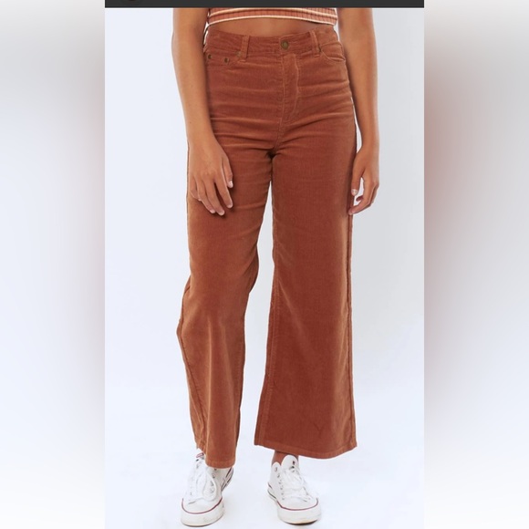 Sisstrevolution Pants - Sisstrevolution Poppy Wide Leg Corduroy Pants - Henna / Rust - Size 29/6